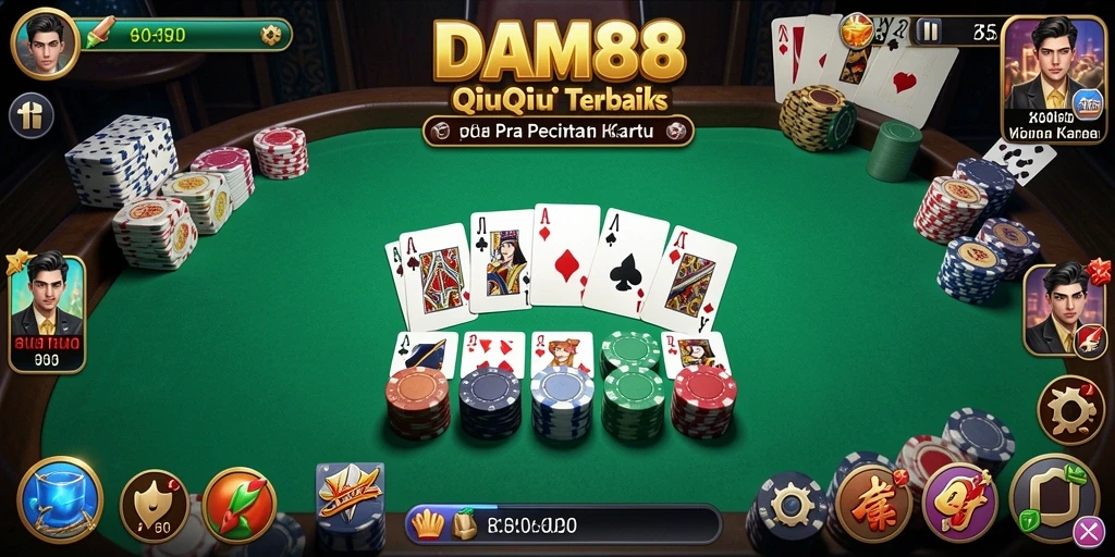 Screenshot utama DAM88 menampilkan gameplay seru QiuQiu.