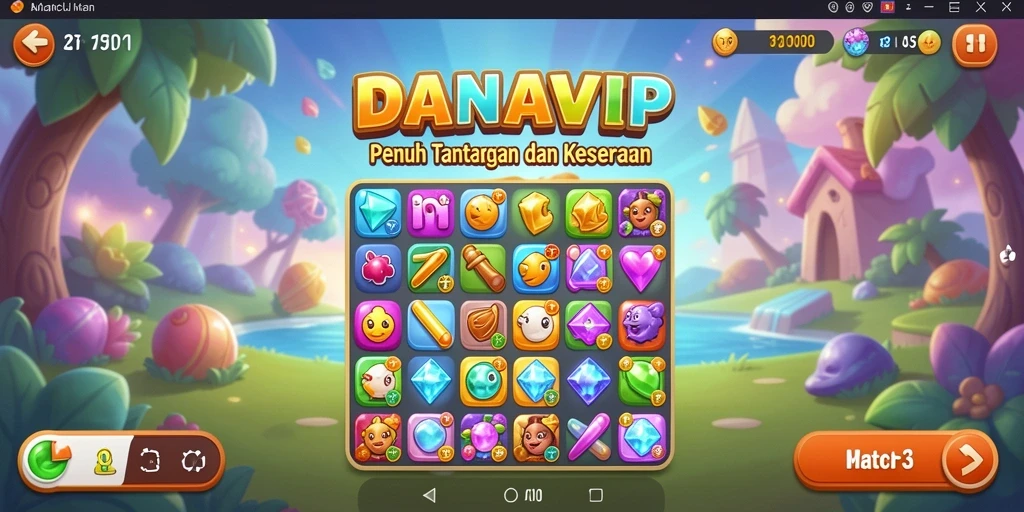 Tampilan gameplay seru dan menantang di DANAVIP.