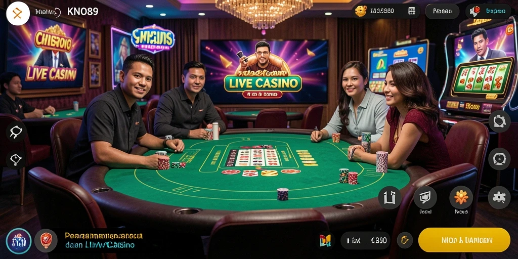 Tampilan gameplay Live Casino KNO89 yang mendebarkan.