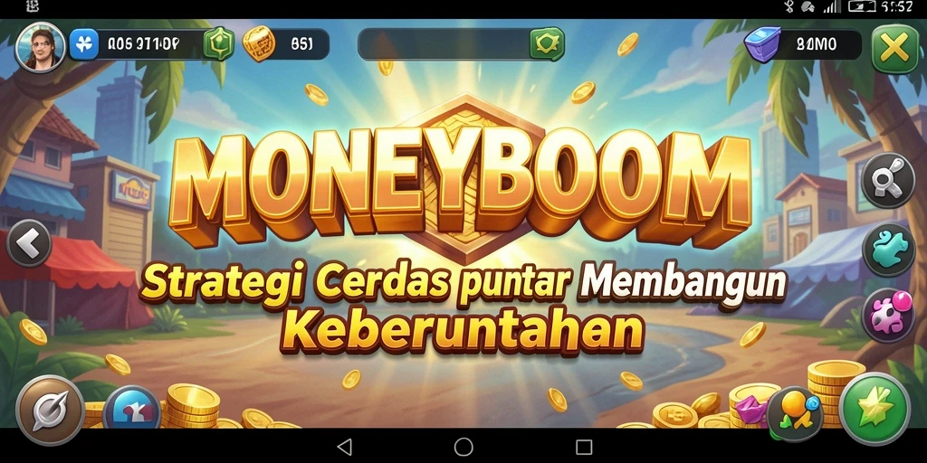 Tampilan gameplay MONEYBOOM dengan strategi yang menarik dan menantang.