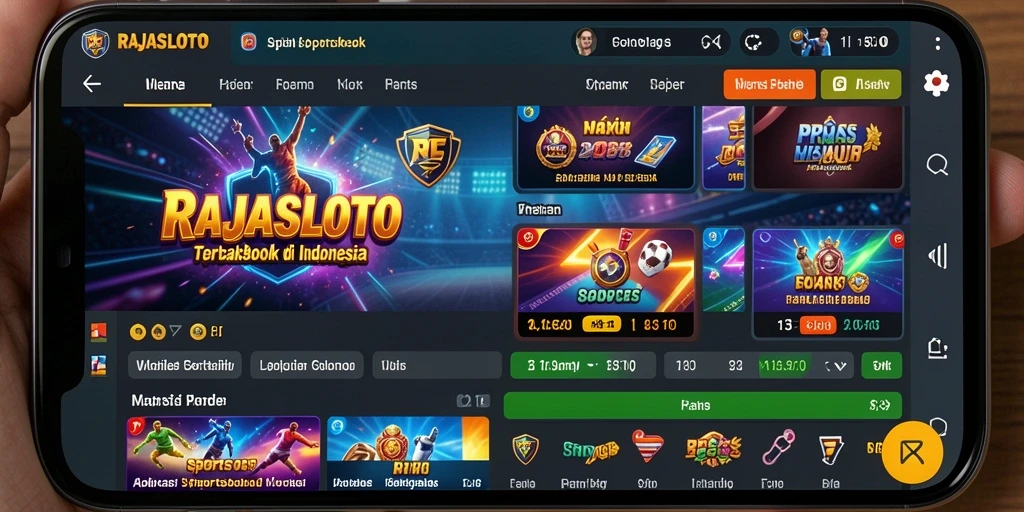 Tampilan menarik dari gameplay RAJASLOTO untuk taruhan olahraga.