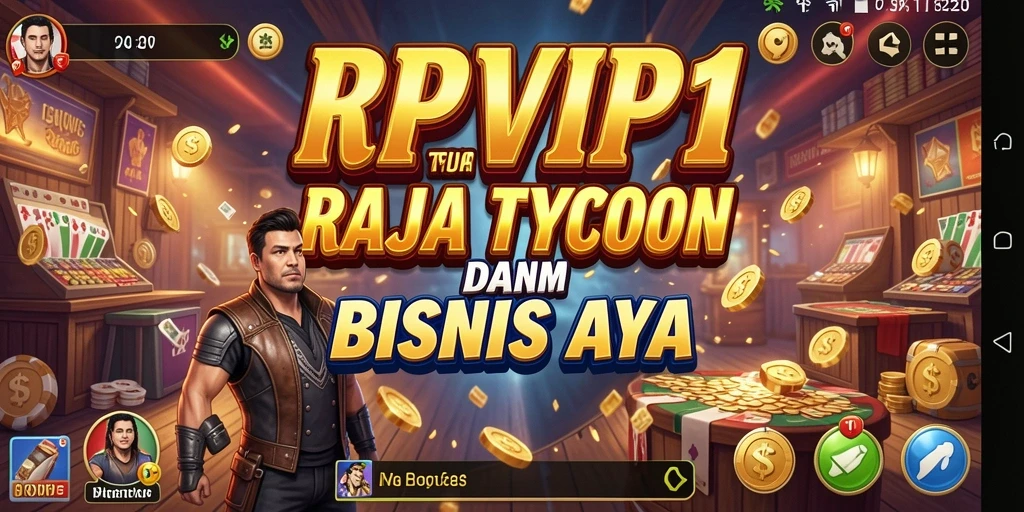 Tangkapan layar gameplay menunjukkan dinamika bisnis dalam RPVIP1.