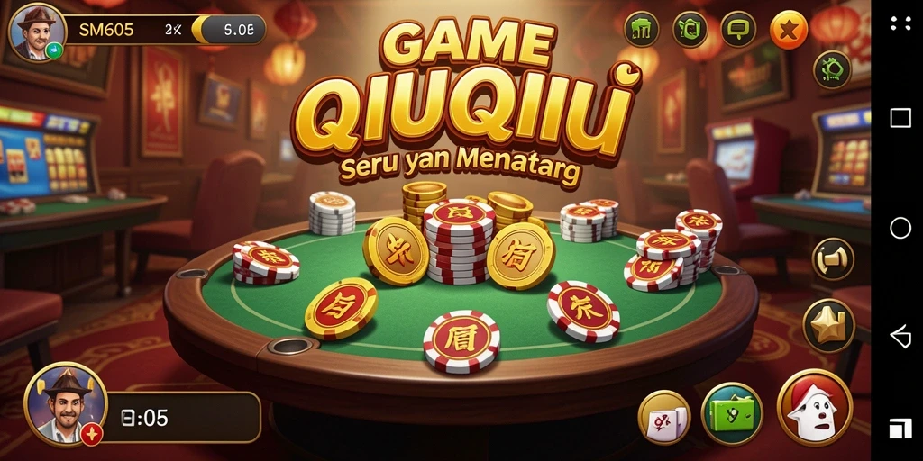 Tampilan gameplay QiuQiu yang seru dan interaktif.