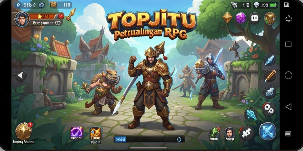 Screenshot gameplay yang menampilkan pertarungan seru dalam TOPJITU.