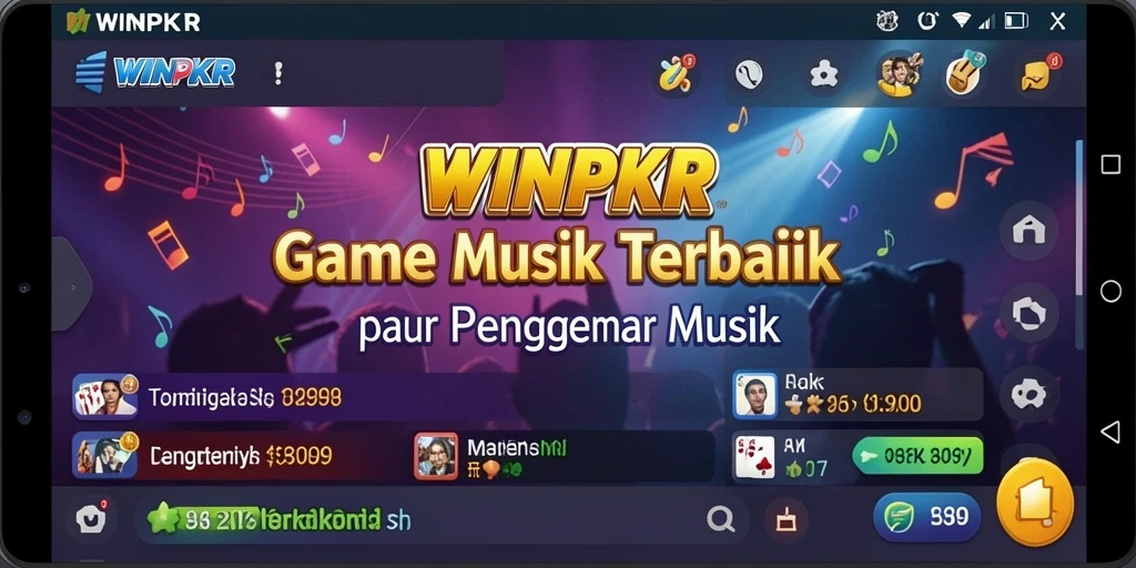 Screenshot gameplay WINPKR menampilkan pengalaman interaktif bermain musik.